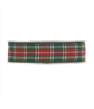 Nastro tartan verde e rosso mm25x20mt - il patio store