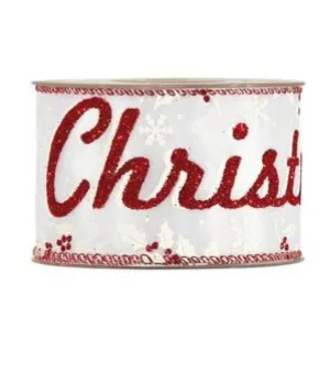 Nastro Merry Christmas mm63x10mt colore rosso - il patio store