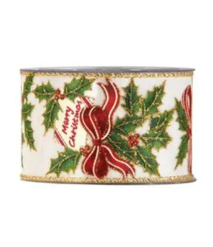 Nastro agrifoglio di Natale mm63x10mt - il patio store