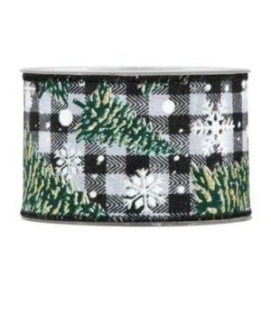Nastro alberi di Natale su motivo scozzese mm63x10mt - il patio store