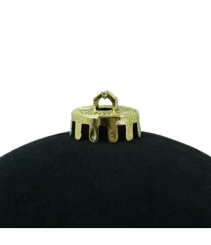 Box 3 palle di Natale in plastica e velluto colore nero Ø15cm - Il patio store