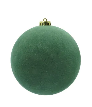 Box 3 palle di Natale in plastica e velluto colore verde Ø15cm - Il patio store