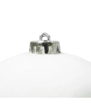 Box 3 palle di Natale in plastica e velluto colore bianco Ø15cm - Il patio store