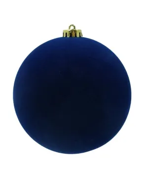 Box 3 palle di Natale in plastica e velluto colore blu Ø15cm - Il patio store