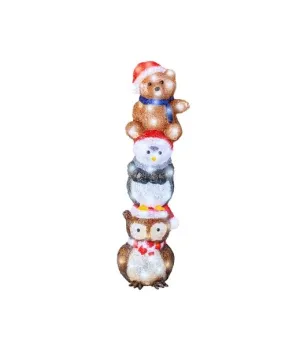 Totem 3 figure luminose 80 LED luce bianca - Il Patio store
