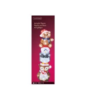 Totem 3 figure luminose 80 LED luce bianca - Il Patio store