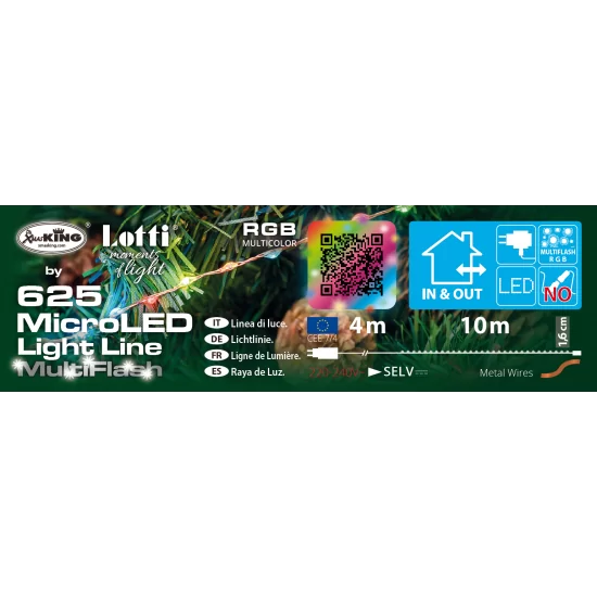 Catena M-MH Multiflash RGB 625 MicroLED (1,6cm) Cavo Rame 4+10m - lot 67912 - Il patio store