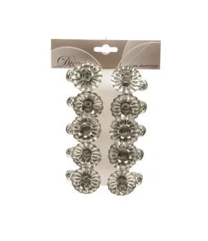 Portacandela in ferro colore argento su clip - ksd 388649 - il patio store
