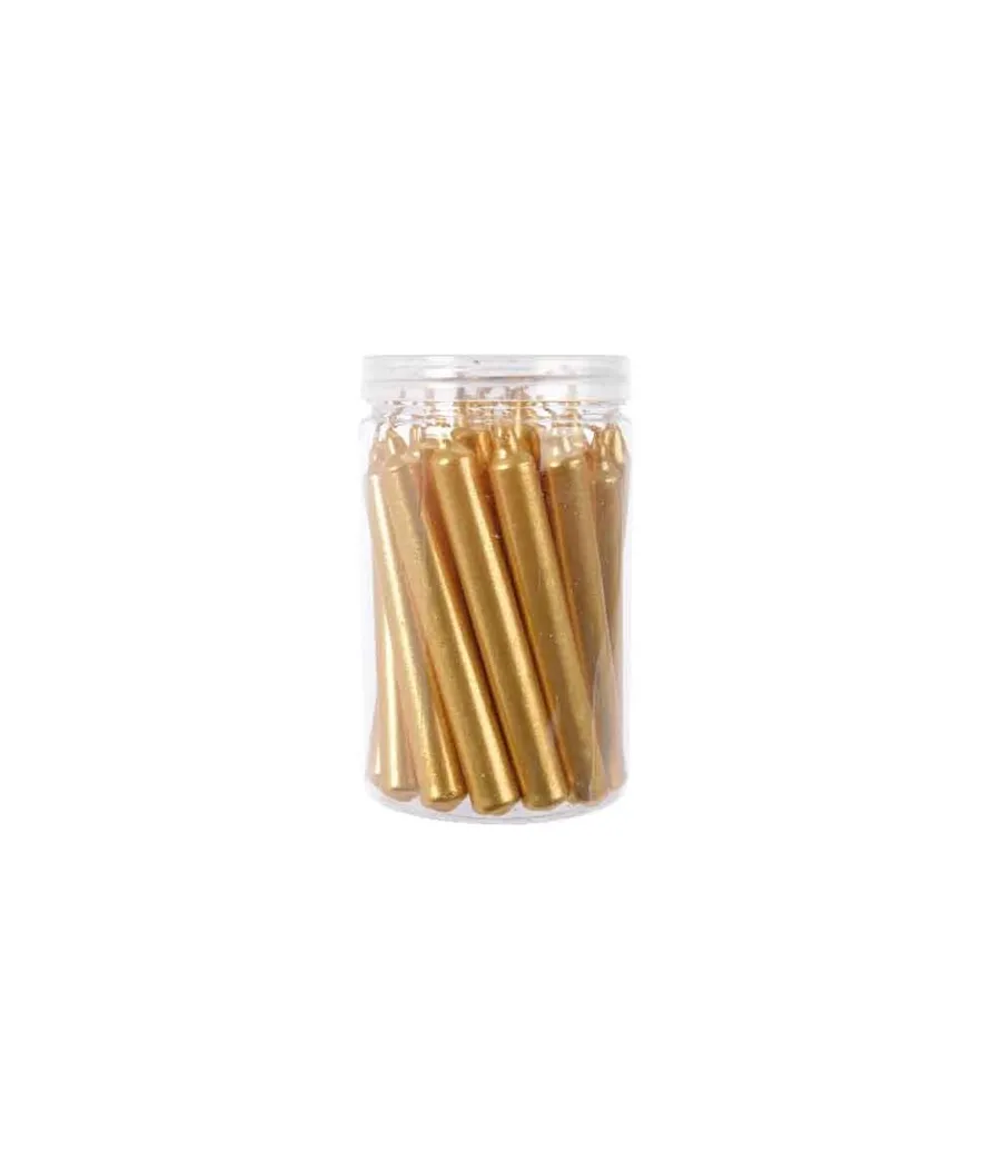 Box mini candele colore oro cm 1.3x10.5 - ksd 205605 - Il patio store