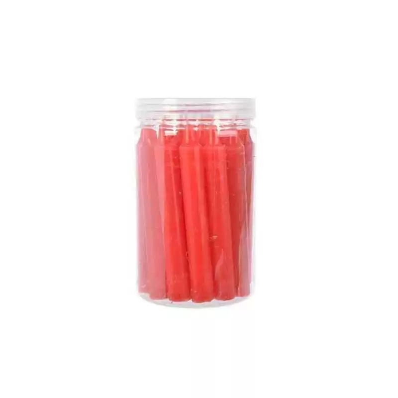 Box mini candele colore rosso cm 1.3x10.5 - ksd 205606 - Il patio store