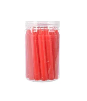 Box mini candele colore rosso cm 1.3x10.5 - ksd 205606 - Il patio store