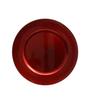 Set 6 piatti in plastica colore rosso - Ksd 515252 - Il patio store