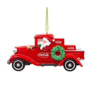 Coca-Cola® Santa Pick-Up Truck Ornament - cc2231 - Il patio store