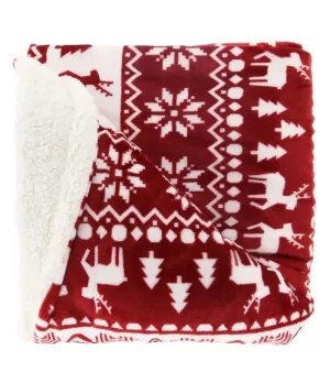 Plaid Yael 150x200cm bianco e rosso - ul8501026re - Il patio store