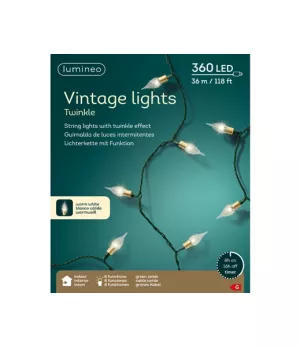 Lumineo Vintage lights catena 360 LED luce bianca calda - ksd 493285 - Il patio store