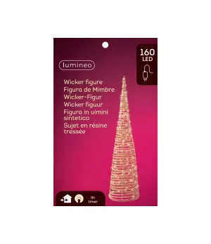 Albero di Natale luminoso in vimini artificiale 160 MicroLED luce bianca - ksd 493687 - Il Patio store