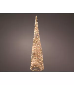 Albero di Natale luminoso in vimini artificiale 160 MicroLED luce bianca - ksd 493687 - Il Patio store
