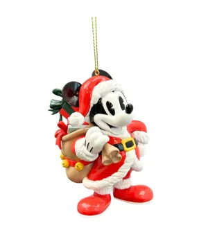Kurt S. Adler Ornamento 3D Topolino Mickey Vintage Santa | 10 cm | Decorazione Disney Natalizia | Codice DN25151