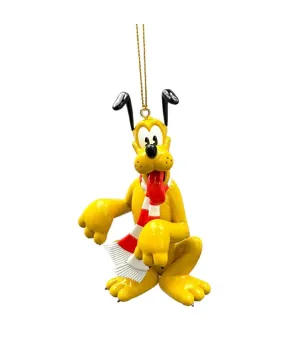 Kurt S. Adler Ornamento 3D Pluto Vintage Scarf | 10 cm | Decorazione Disney Natalizia | Codice DN25154