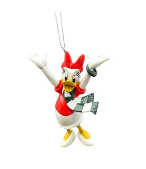 Kurt S. Adler Ornamento 3D Daisy Duck Vintage Scarf | 10 cm | Decorazione Disney Natalizia | Codice DN25156