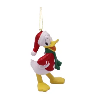 Kurt S. Adler Ornamento 3D Paperino Donald con Sciarpa | 9 cm | Decorazione Disney Resina | Codice DN25263