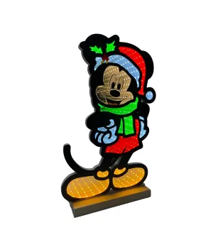 Illuminazione Topolino Mickey Infinity Light | Effetto Specchio 40 cm | Luce Natale Disney LED | Codice DN24507