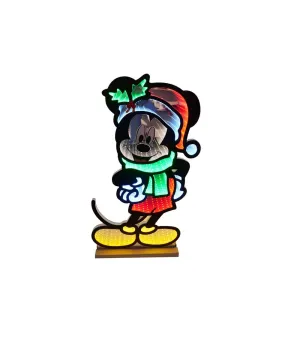 Illuminazione Topolino Mickey Infinity Light | Effetto Specchio 60 cm | Luce Natale LED 4W | Codice DN24508
