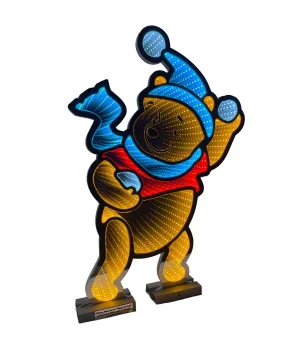 Illuminazione Winnie The Pooh Infinity Light | Effetto Specchio 60 cm | Luce Natale Disney LED | Codice DN24517