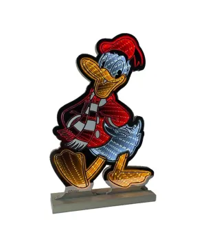 Illuminazione Paperino Donald Duck Infinity Light | Effetto Specchio 40 cm | Luce Natale Disney LED | Codice DN25207