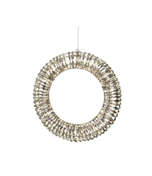 Grande corona luminosa 3D dorata Lumineo 490407, 50 cm, con 600 micro LED bianco caldo