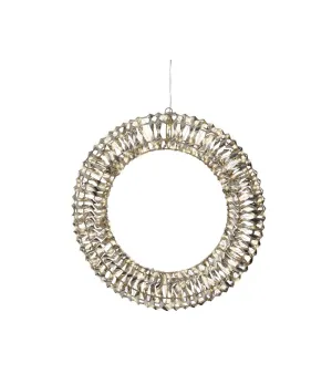 Grande corona luminosa 3D dorata Lumineo 490407, 50 cm, con 600 micro LED bianco caldo