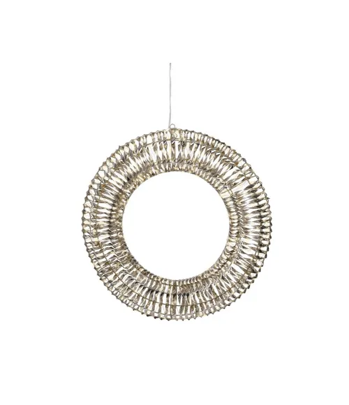 Maxi corona luminosa 3D dorata Lumineo 490408, 70 cm, con 960 micro LED bianco caldo