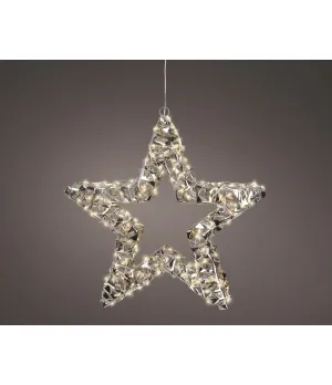 Stella Luminosa 3D 38 cm Lumineo | 400 LED Bianco Caldo IP44 | Cod. 490409