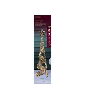 Grande Cono Luminoso 3D 20x80 cm Lumineo | 400 LED Bianco Caldo IP44 | Cod. 490412