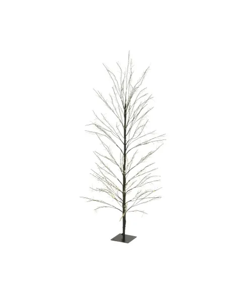 Albero luminoso 3D moderno nero Lumineo 491665, 60x150 cm, con 1350 micro LED bianco caldo