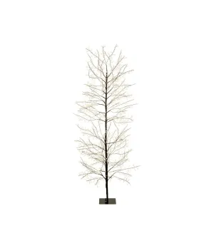 Grande albero luminoso 3D moderno nero Lumineo 491666, 70x180 cm, con 1755 micro LED bianco caldo