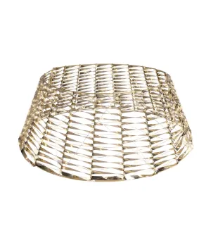Copribase luminoso 3D dorato per albero di Natale Lumineo 493980, 58x28 cm, con 400 micro LED bianco caldo