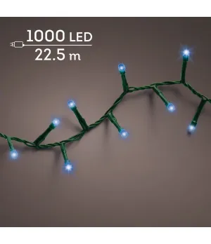 Catena Luminosa Compact 22,5 m 1000 LED Bianco Freddo e Blu Lumineo | Cod. 495434