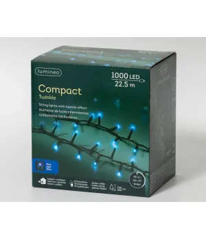 Catena luminosa Lumineo Compact 495434, 22,5 metri con 1000 LED bianco freddo e blu