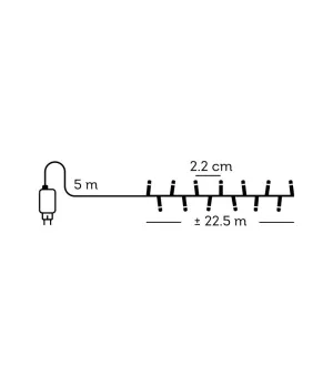 Catena Luminosa Compact 22,5 m 1000 LED Bianco Freddo e Blu Lumineo | Cod. 495434