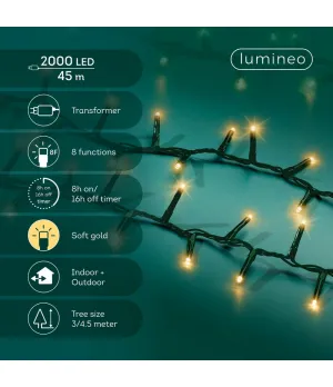 Catena Luminosa Compact 60 m 3000 LED Oro Tenue (Soft Gold) Lumineo | Cod. 495533