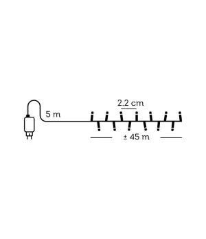 Catena Luminosa Compact 60 m 3000 LED Oro Tenue (Soft Gold) Lumineo | Cod. 495533