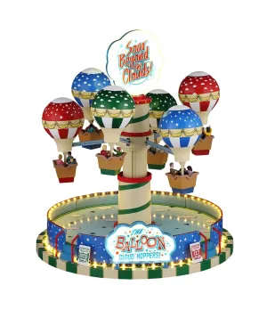 Lemax The Balloon Cloud Hoppers 64648: giostra luna park illuminata con sei mongolfiere