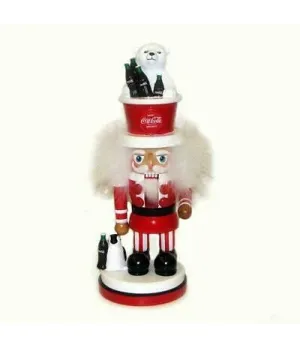 Schiaccianoci Coca Cola - Coke Nutcracker w/polar bear hat - cc6151 - Il patio store