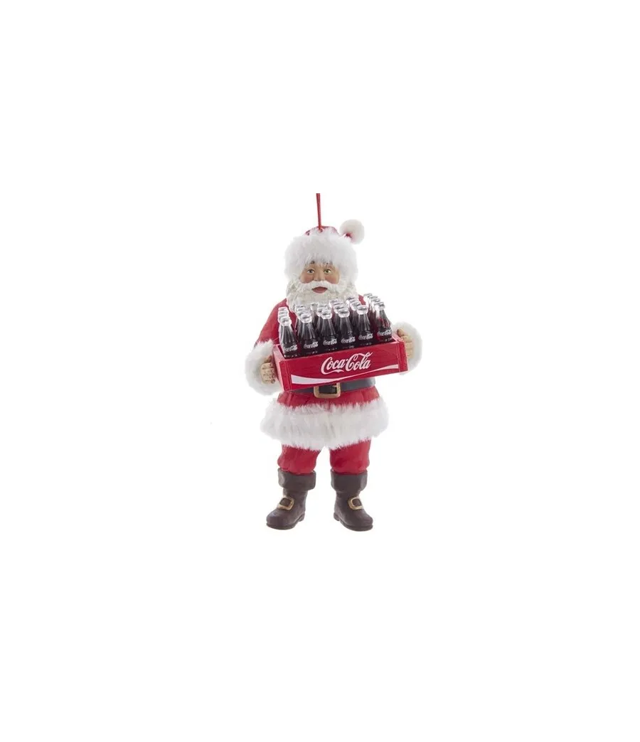 Babbo Natale con cassa bottiglie Coca Cola - Santa Holding Case of Coke - cc9201 - Il patio store