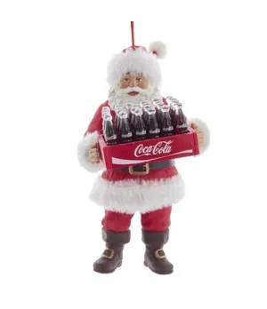 Babbo Natale con cassa bottiglie Coca Cola - Santa Holding Case of Coke - cc9201 - Il patio store