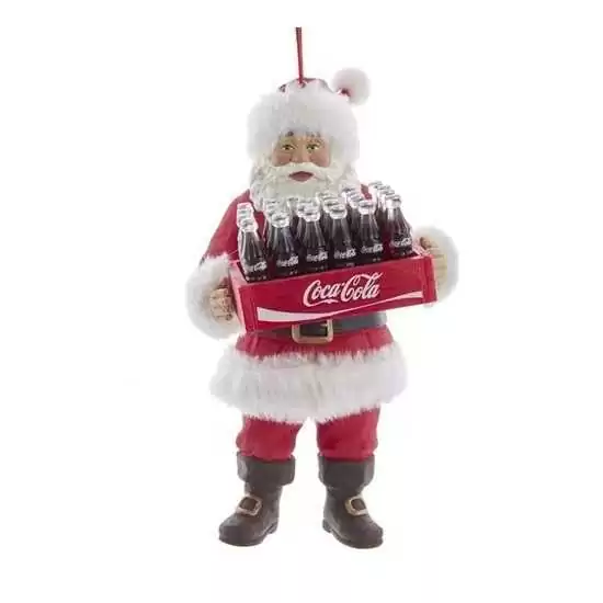 Babbo Natale con cassa bottiglie Coca Cola - Santa Holding Case of Coke - cc9201 - Il patio store