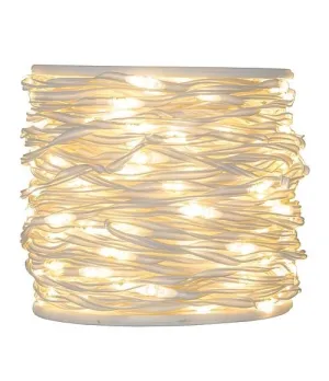 Catena 500 MicroLED luce bianco caldo tradizionale cavo bianco- lot 55476 - Il patio store