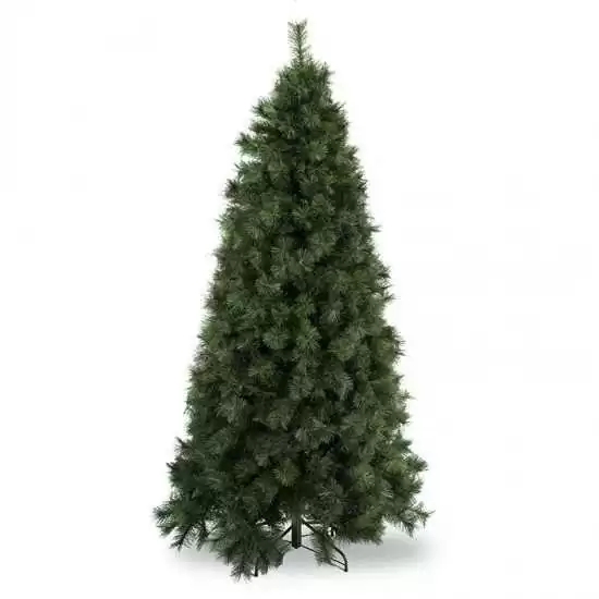 Albero di Natale verde aghi di pino in pvc H.210 slim cm - Alb105 - Il patio store