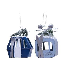 Set 2 cabine skilift in metallo - ksd 380186 - Il patio store